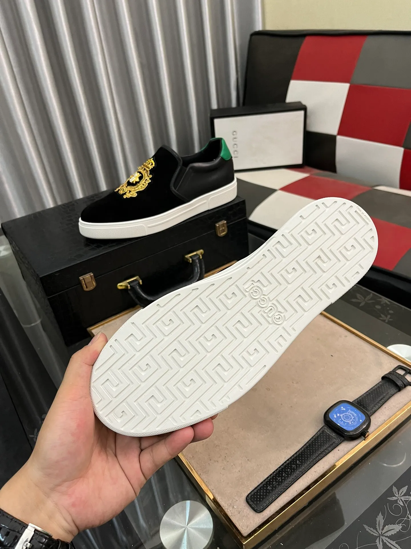 Men's Men's Shoes💰360⌚️⌚️《GUCCI》The latest hot-selling casual shoes, top brand [seduce] luxury~purchase, top~quality. Products sold at the counter [Qiang] The original fabric adopts 3D embroidery technology ➕ Comfortable sheepskin lining, available in 38-443️⃣ styles